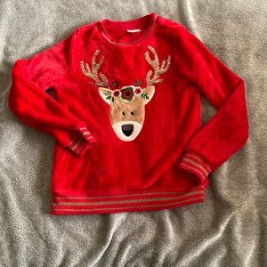 Red Reindeer Sequin Sweater